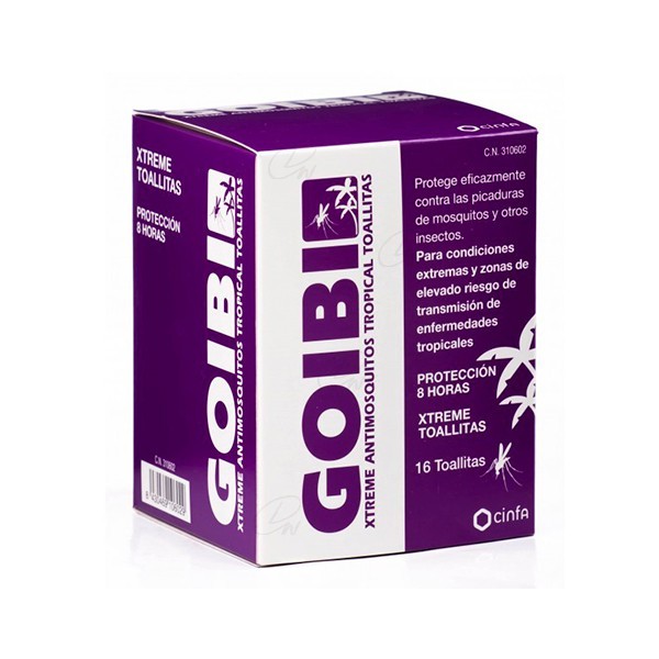 GOIBI  ANTIMOSQUITOS XTREME TOALLITAS 16 TOALLITAS