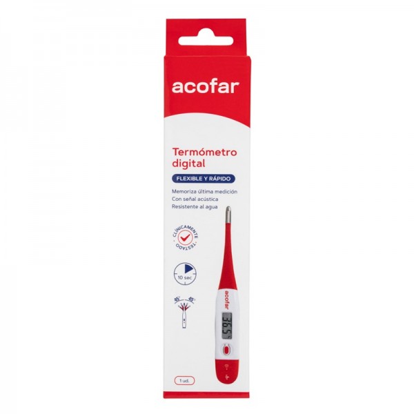 TERMOMETRO ACOFAR DIGITAL FLEXIBLE Y RAPIDO