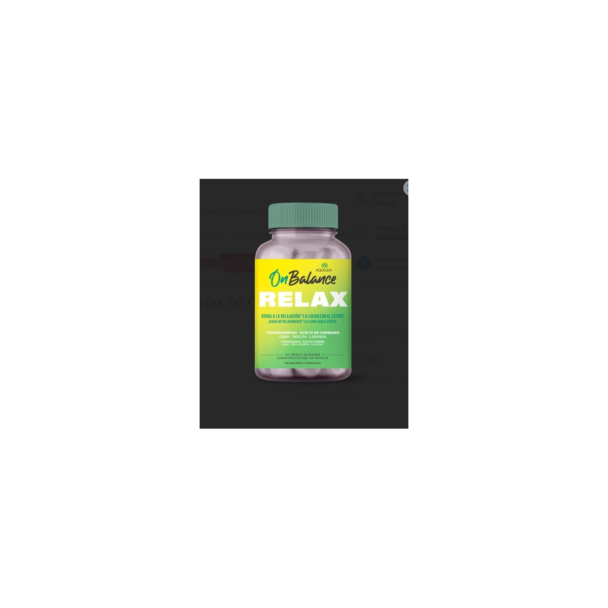 AQUILEA ONBALANCE RELAX  60 GOMINOLAS SABOR...
