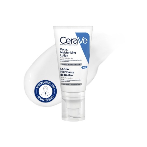 CERAVE LOCION HIDRATANTE DE ROSTRO PIEL NORMAL  1 ENVASE 52 ML