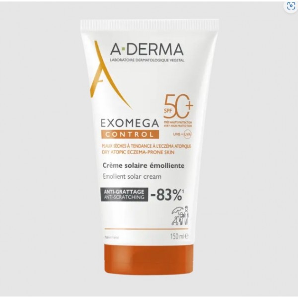 ADERMA EXOMEGA CONTROL CREMA SOLAR EMOLIENTE SPF 50+ 150 ML
