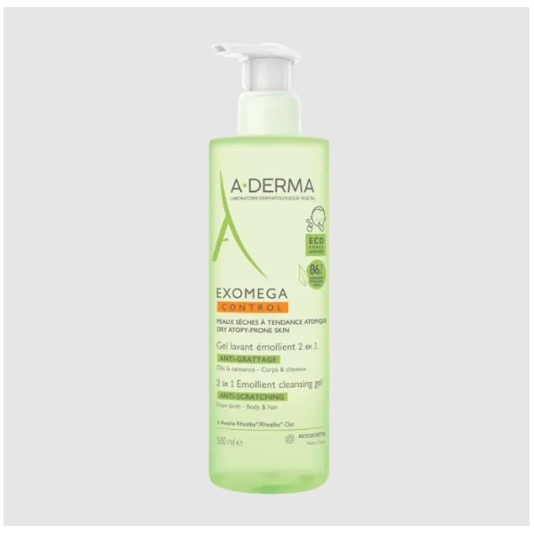 ADERMA EXOMEGA CONTROL 2 EN 1 GEL LIMPIADOR EMOLIENTE  500 ML