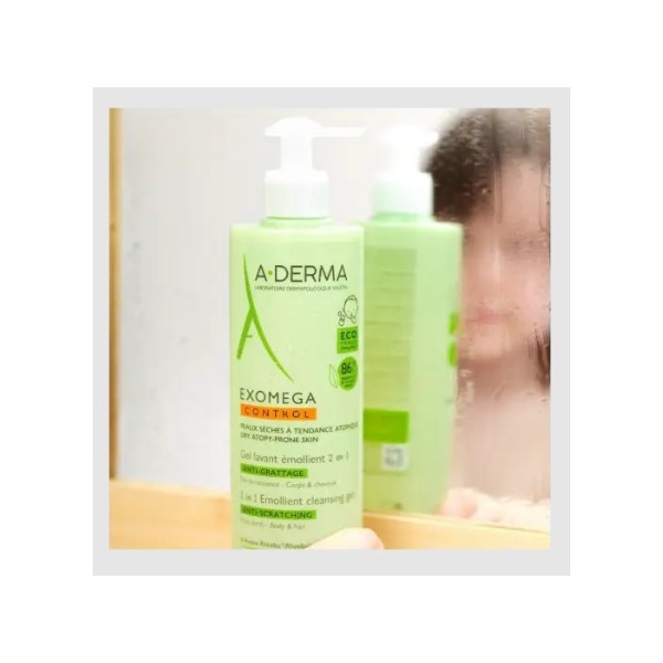 ADERMA EXOMEGA CONTROL 2 EN 1 GEL LIMPIADOR EMOLIENTE  500 ML