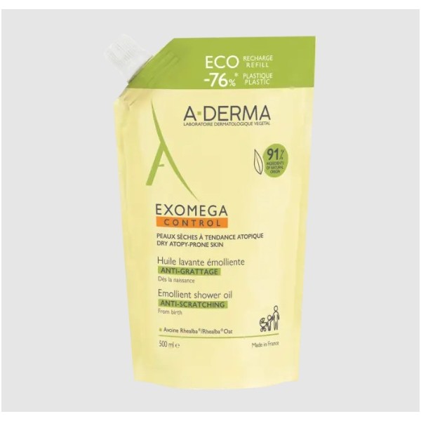 ADERMA EXOMEGA CONTROL ACEITE LIMPIADOR EMOLIENTE ECO 500 ML