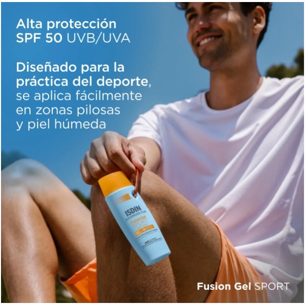 PACK SPORT FOTOPROTECTOR ISDIN FUSION SPF50 GEL 100 ML + WATER  50 ML