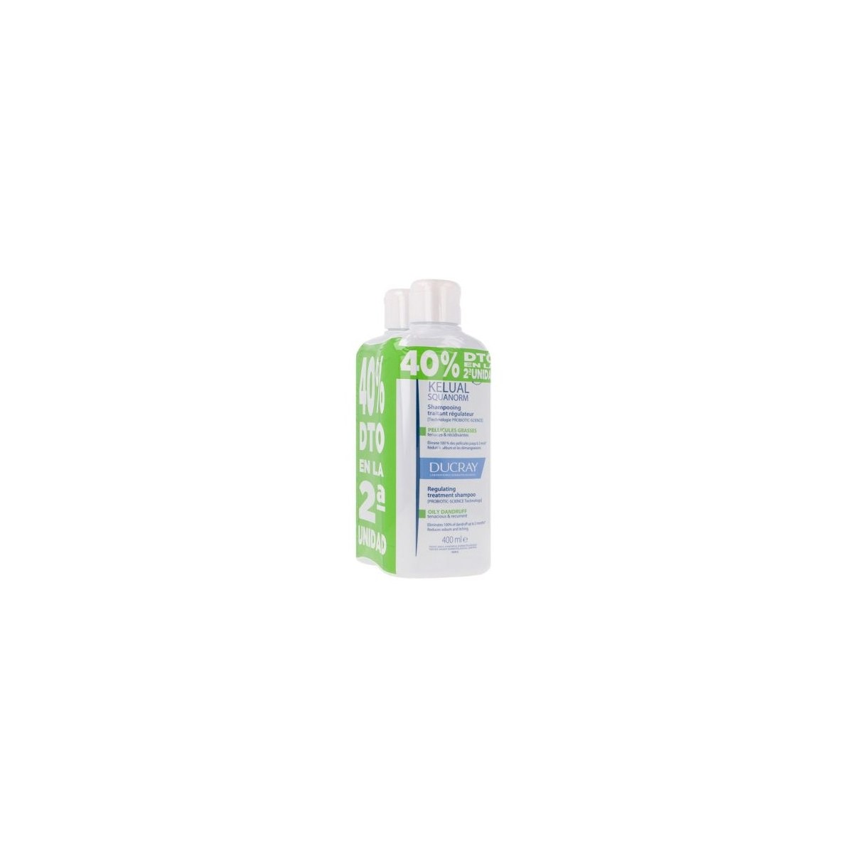 DUCRAY CHAMPU DUPLO KELUAL SQUANORM GRASA 400 ML