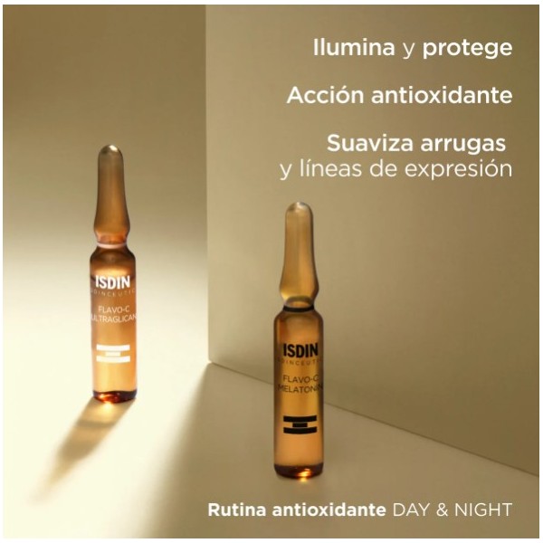 ISDINCEUTICS FLAVO-C ULTRAGLICAN + ISDINCEUTICS FLAVO-C MELATONIN PACK 10 U X 2 ML + 10 U X 2 ML