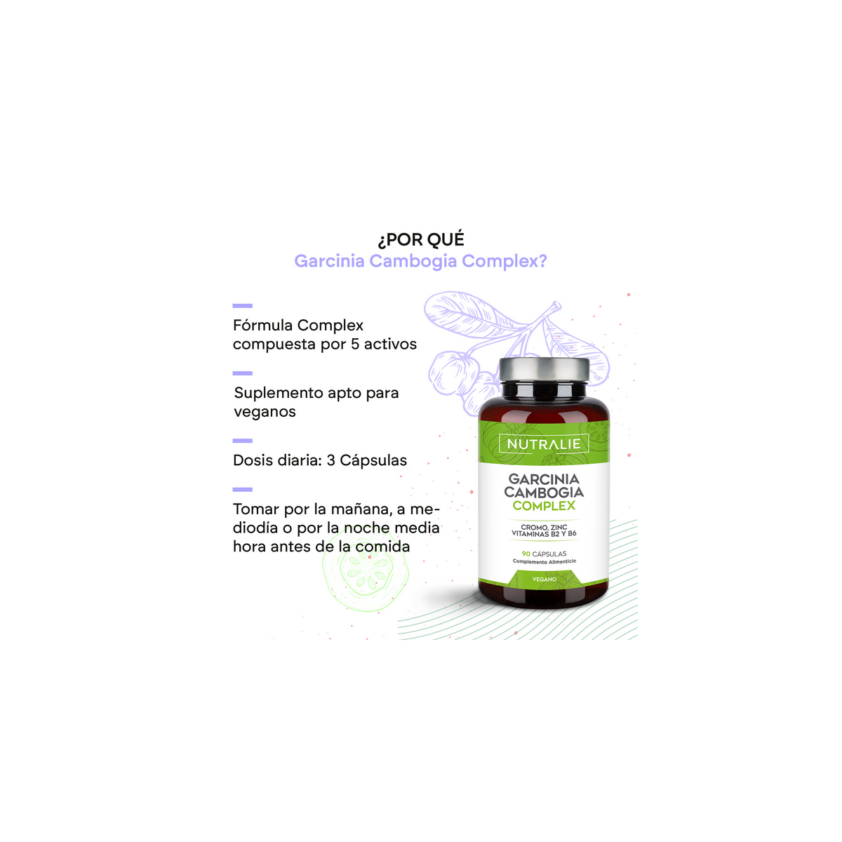 NUTRALIE GARCINIA CAMBOGIA COMPLEX  90 CAPSULAS