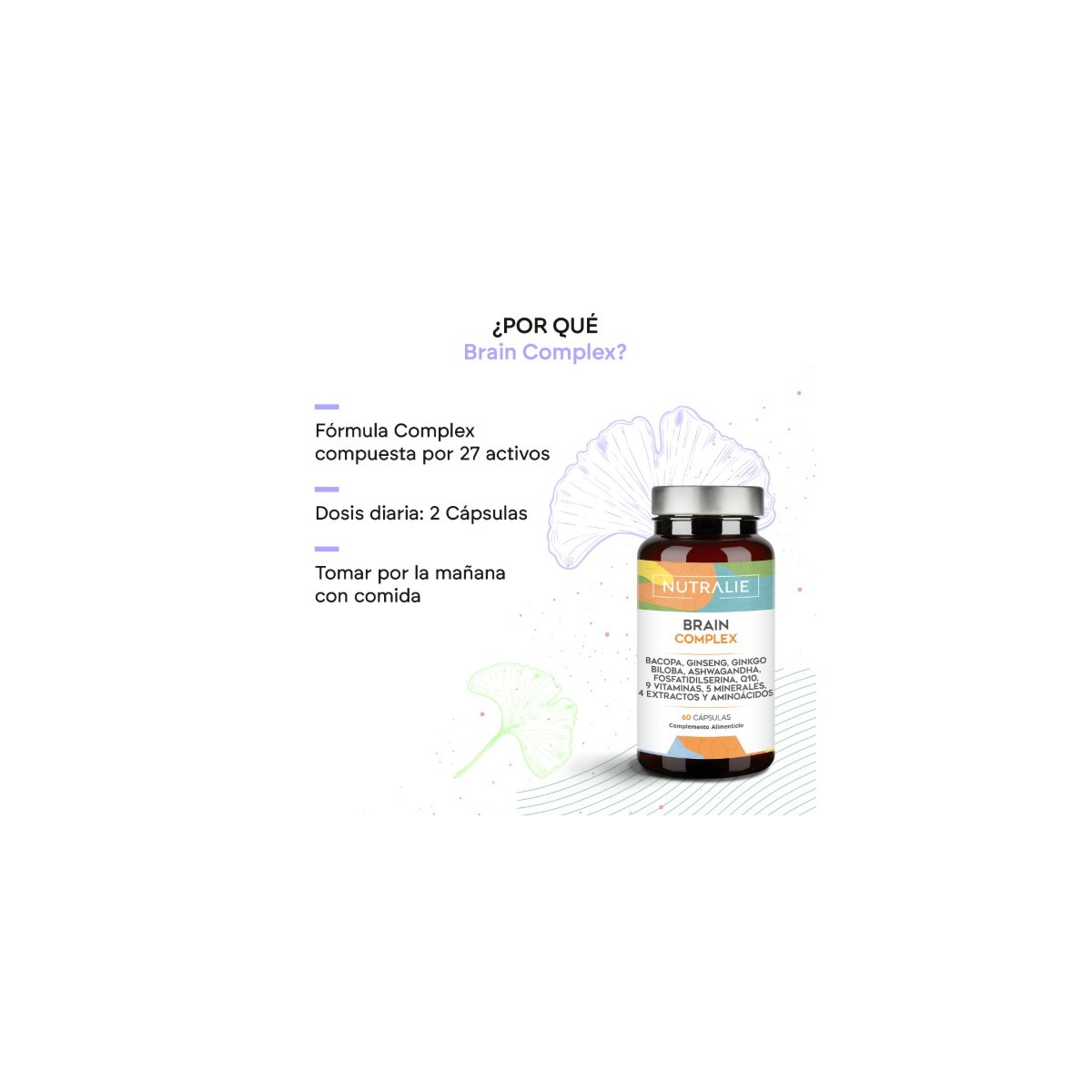 NUTRALIE BRAIN COMPLEX  60 CAPSULAS