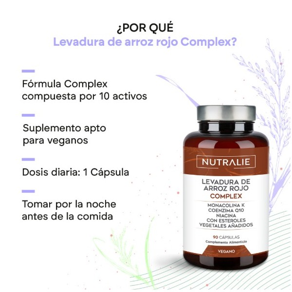 NUTRALIE RED YEAST RICE COMPLEX  90 CAPSULAS 2