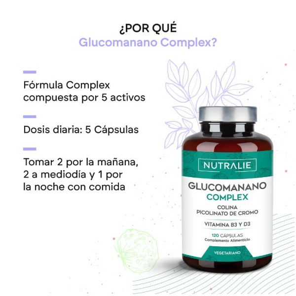 NUTRALIE GLUCOMANNAN COMPLEX  120 CAPSULAS