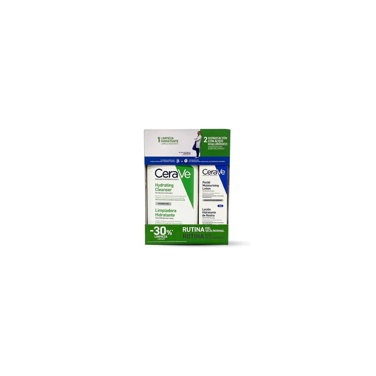 CERAVE RUTINA PIEL SECA HYDRATING CLEANSER +...