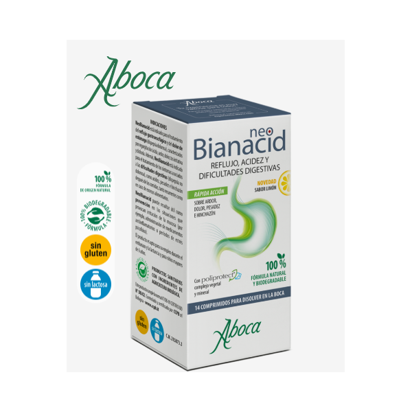 NEOBIANACID ACIDEZ REFLUJO 14 COMPRIMIDOS SABOR LIMON