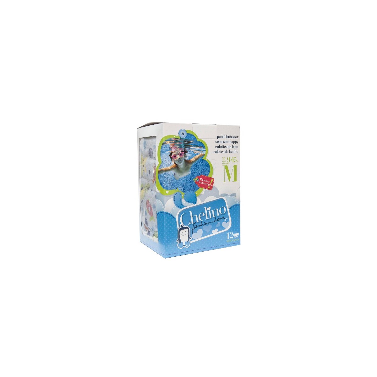 CHELINO FASHION  LOVE PAÑAL BAÑADOR INFANTIL T...